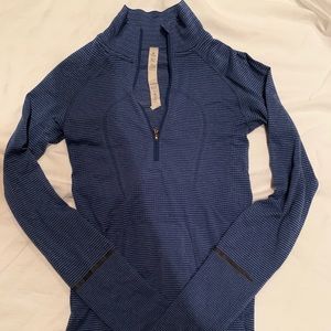 Lululemon blue striped pullover